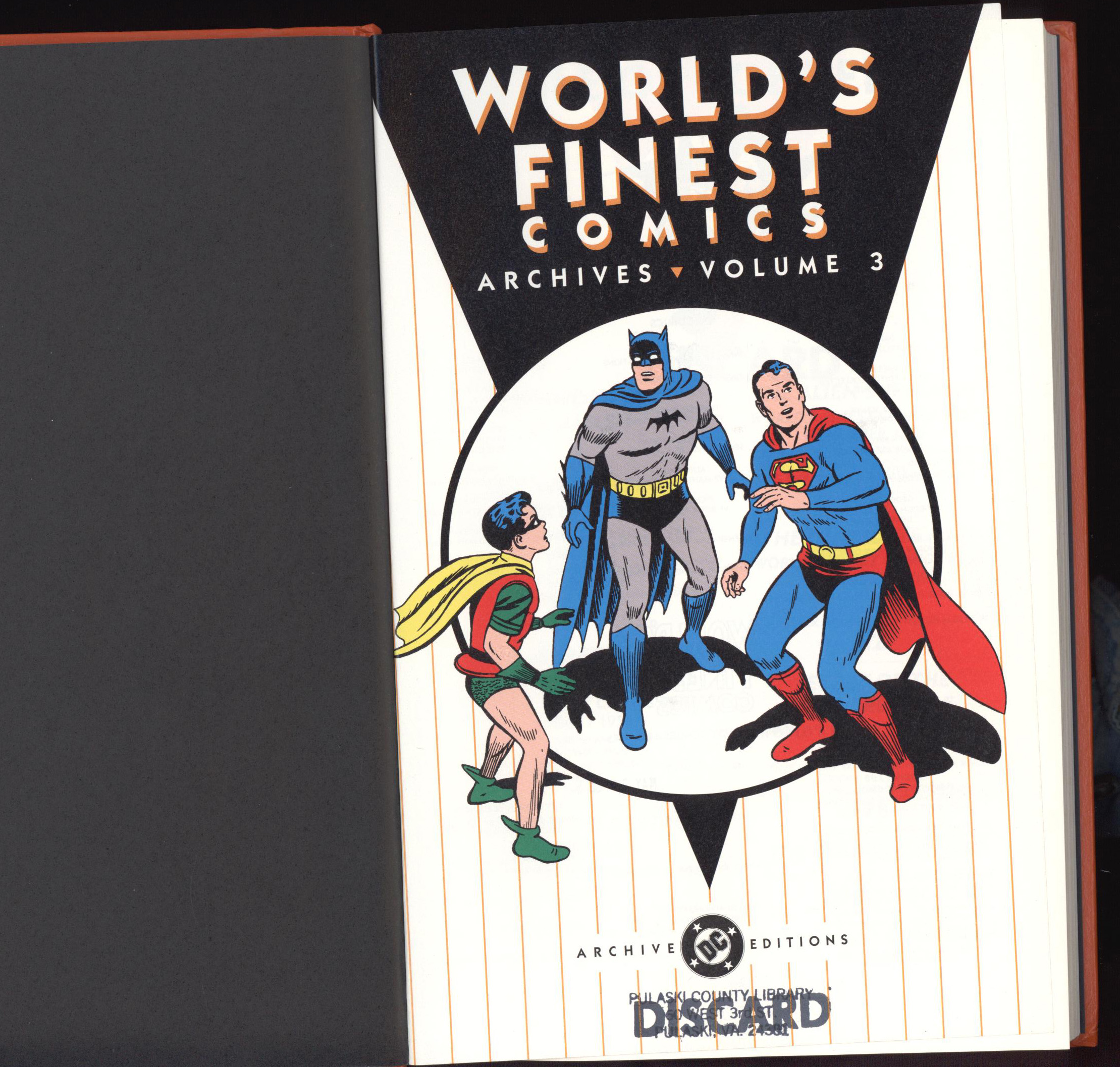 DC: World's Finest Comics - Archives Volume 3 HB/DJ 1st/1st Ex-Lib - Picture 6 of 7